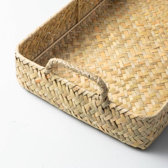 Hearth and Hand with Magnolia 8”x12” Natural Woven Grass Tray - Picture 4 of 4